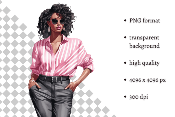 Download Fashion Lady Boss in Pink PNG Clipart - Ink Collection