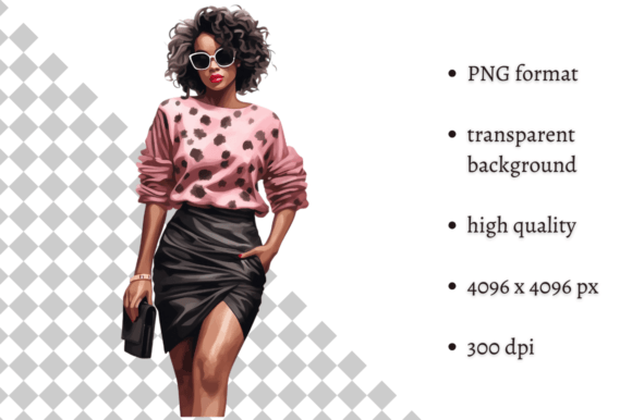Download Fashion Lady Boss in Pink PNG Clipart - Ink Collection