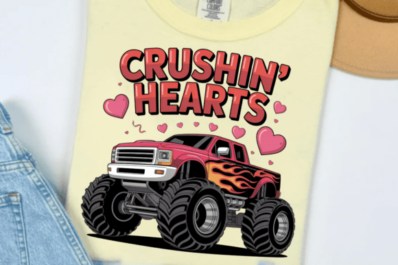 Download Crushin' Hearts Valentine Truck PNG Desi - Hearts Collection