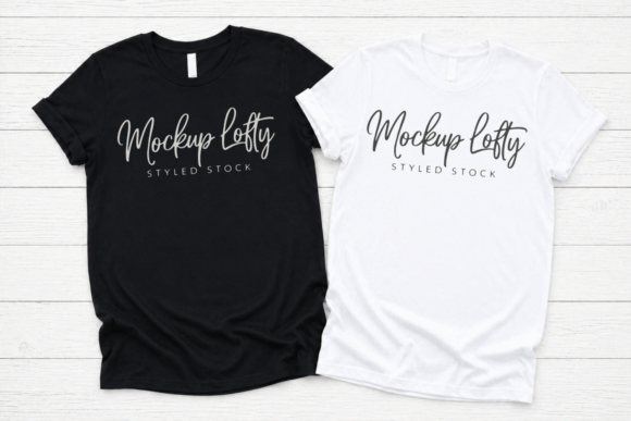 Download BC3001 Group Flat Lay T-shirt Mockup - Premium Resources