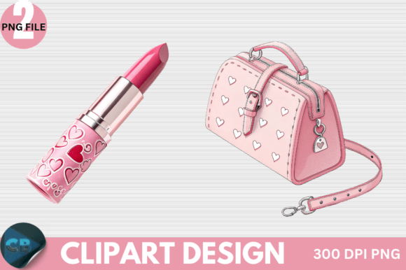 Download Retro Pink Valentine Clipart PNG - Ink Collection