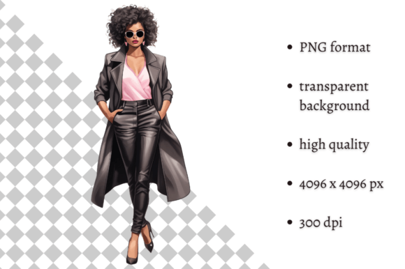 Download Fashion Lady Boss in Pink PNG Clipart - Ink Collection
