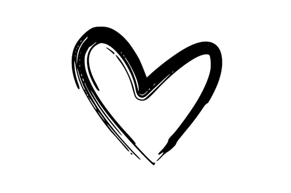 Download Rough Hand Drawn Hearts Graphic Element - Hearts Collection